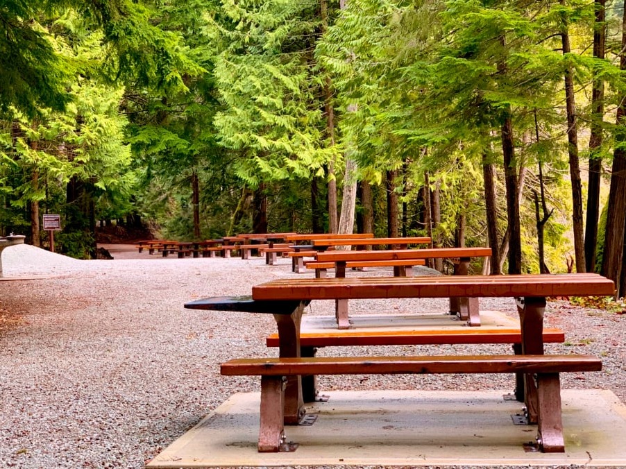 Picnic tables